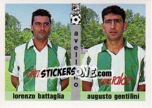 Cromo Lorenzo Battaglia / Augusto Gentillini - Calcioflash 1991 - Euroflash