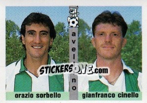 Sticker Orazio Sorbello / Gianfranco Cinello - Calcioflash 1991 n. 327 - Euroflash