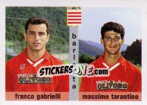 Sticker Franco Gabrielli / Massimo Tarantino - Calcioflash 1991 - Euroflash