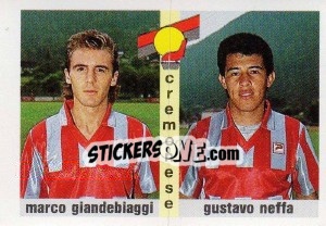 Sticker Marco Giandebiaggi / Gustavo Neffa - Calcioflash 1991 n. 354 - Euroflash