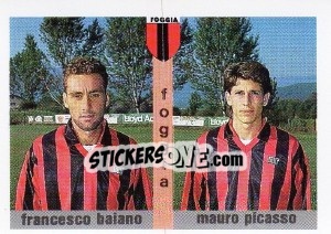 Sticker Francesco Baiano / Mauro Picasso - Calcioflash 1991 n. 362 - Euroflash