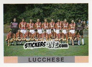 Figurina Squadra Lucchese - Calcioflash 1991 - Euroflash