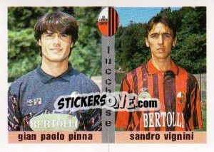 Sticker Gian Paolo Pinna / Sandro Vignini - Calcioflash 1991 n. 364 - Euroflash
