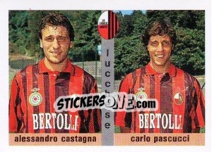 Sticker Alessandro Castagna / Carlo Pascucci - Calcioflash 1991 n. 366 - Euroflash