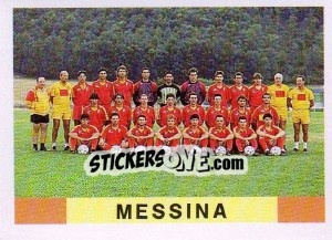 Figurina Squadra Messina - Calcioflash 1991 - Euroflash
