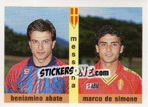 Sticker Beniamino Abate / Marco De Simone - Calcioflash 1991 - Euroflash