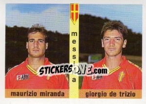 Sticker Maurizio Miranda / Giorgio De Trizio - Calcioflash 1991 - Euroflash