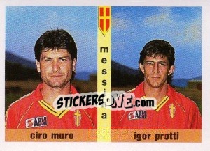 Sticker Ciro Muro / Igor Protti - Calcioflash 1991 - Euroflash