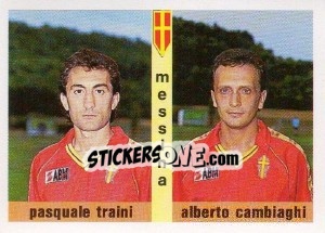 Sticker Pasquale Traini / Alberto Cambiaghi - Calcioflash 1991 n. 383 - Euroflash