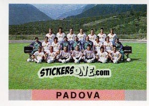 Figurina Squadra Padova - Calcioflash 1991 - Euroflash