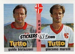 Sticker Guido Bistazzoni / Giacomo Murelli - Calcioflash 1991 n. 385 - Euroflash