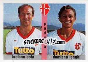 Sticker Luciano Sola / Damiano Longhi - Calcioflash 1991 n. 387 - Euroflash
