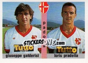 Sticker Giuseppe Galderisi / Loris Pradella - Calcioflash 1991 - Euroflash