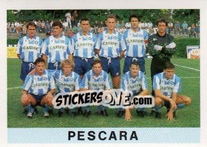 Figurina Squadra Pescara - Calcioflash 1991 - Euroflash