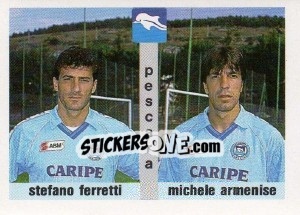 Sticker Stefano Ferretti / Michele Armenise - Calcioflash 1991 n. 394 - Euroflash
