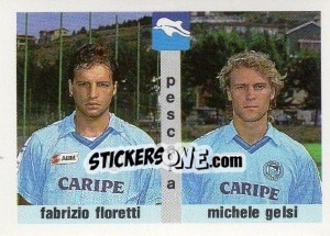 Figurina Fabrizio Fioretti / Michele Gelsi - Calcioflash 1991 - Euroflash
