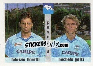 Sticker Fabrizio Fioretti / Michele Gelsi - Calcioflash 1991 n. 395 - Euroflash