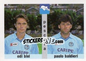 Sticker Edi Bivi / Paolo Baldieri - Calcioflash 1991 - Euroflash