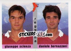 Sticker Giuseppe Scienza / Daniele Bernazzani - Calcioflash 1991 n. 409 - Euroflash