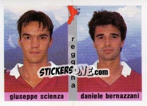 Sticker Giuseppe Scienza / Daniele Bernazzani - Calcioflash 1991 - Euroflash