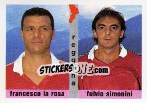 Sticker Francesco La Rosa / Fulvio Simonini - Calcioflash 1991 n. 411 - Euroflash