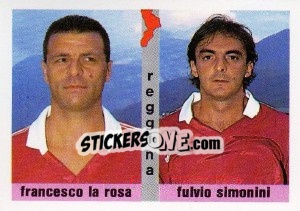 Sticker Francesco La Rosa / Fulvio Simonini - Calcioflash 1991 - Euroflash