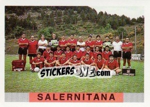 Figurina Squadra Salernitana - Calcioflash 1991 - Euroflash