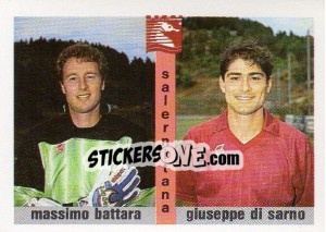 Sticker Massimo Battara / Giuseppe Di Sarno - Calcioflash 1991 - Euroflash