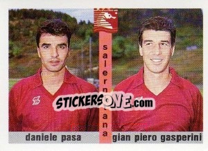 Sticker Daniele Pasa / Gian Piero Gasperini - Calcioflash 1991 n. 416 - Euroflash