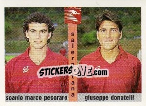 Sticker Scanio Marco Pecoraro / Giuseppe Donatelli - Calcioflash 1991 n. 417 - Euroflash