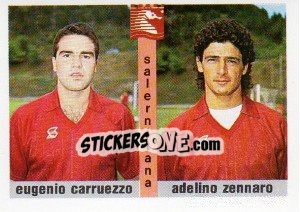 Sticker Eugenio Carruezzo / Adelino Zennaro - Calcioflash 1991 n. 418 - Euroflash