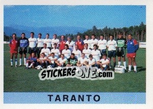 Figurina Squadra Taranto - Calcioflash 1991 - Euroflash