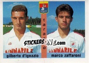 Sticker Gilberto D'Ignazio / Marco Zaffaroni - Calcioflash 1991 n. 422 - Euroflash