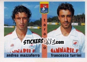 Sticker Andrea Mazzaferro / Francesco Turrini - Calcioflash 1991 - Euroflash