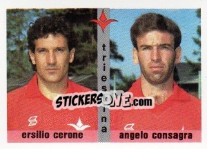 Sticker Ersillo Cerone / Angelo Consagra - Calcioflash 1991 n. 428 - Euroflash