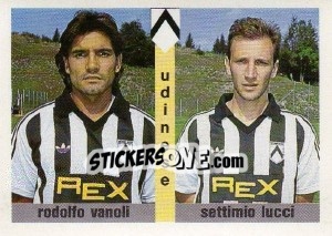 Sticker Rodolfo Vanoli / Settimio Lucci - Calcioflash 1991 - Euroflash