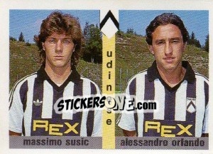 Cromo Massimo Susic / Alessandro Orlando - Calcioflash 1991 - Euroflash