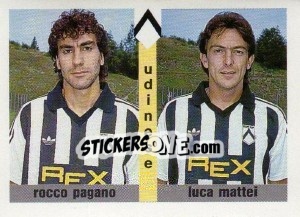 Sticker Rocco Pagano / Luca Mattei - Calcioflash 1991 n. 437 - Euroflash