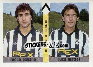 Sticker Rocco Pagano / Luca Mattei - Calcioflash 1991 - Euroflash