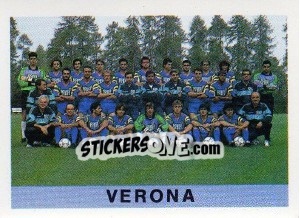 Figurina Squadra Verona - Calcioflash 1991 - Euroflash
