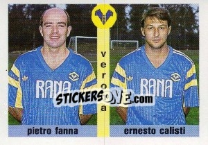 Sticker Pietro Fanna / Ernesto Calisti - Calcioflash 1991 n. 444 - Euroflash