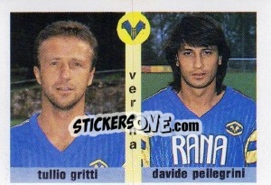 Sticker Tullio Gritti / Davide Pellegrini - Calcioflash 1991 n. 446 - Euroflash