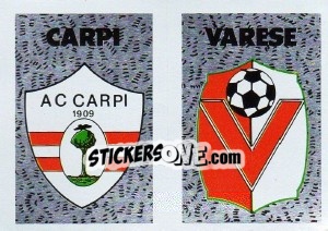 Figurina Scudetto Carpi - Calcioflash 1991 - Euroflash