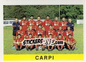 Figurina Squadra Carpi - Calcioflash 1991 - Euroflash