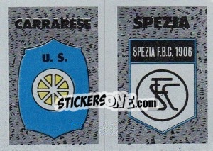 Sticker Scudetto Carrarese - Calcioflash 1991 - Euroflash