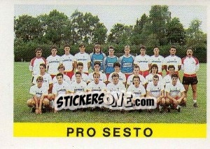 Figurina Squadra Pro Sesto - Calcioflash 1991 - Euroflash
