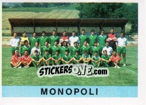 Figurina Squadra Monopoli - Calcioflash 1991 - Euroflash