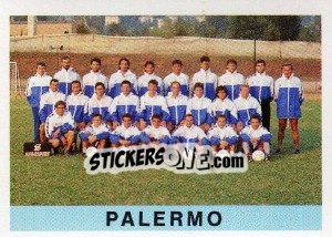 Figurina Squadra Palermo - Calcioflash 1991 - Euroflash