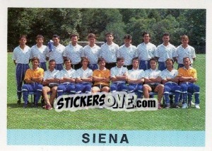 Figurina Squadra Siena - Calcioflash 1991 - Euroflash