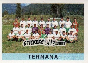 Figurina Squadra Ternana - Calcioflash 1991 - Euroflash